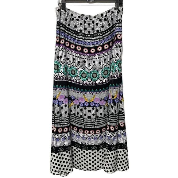 TEMPERLEY LONDON Floral Dot Matrix Print Maxi Skirt 10 - Picture 2 of 7